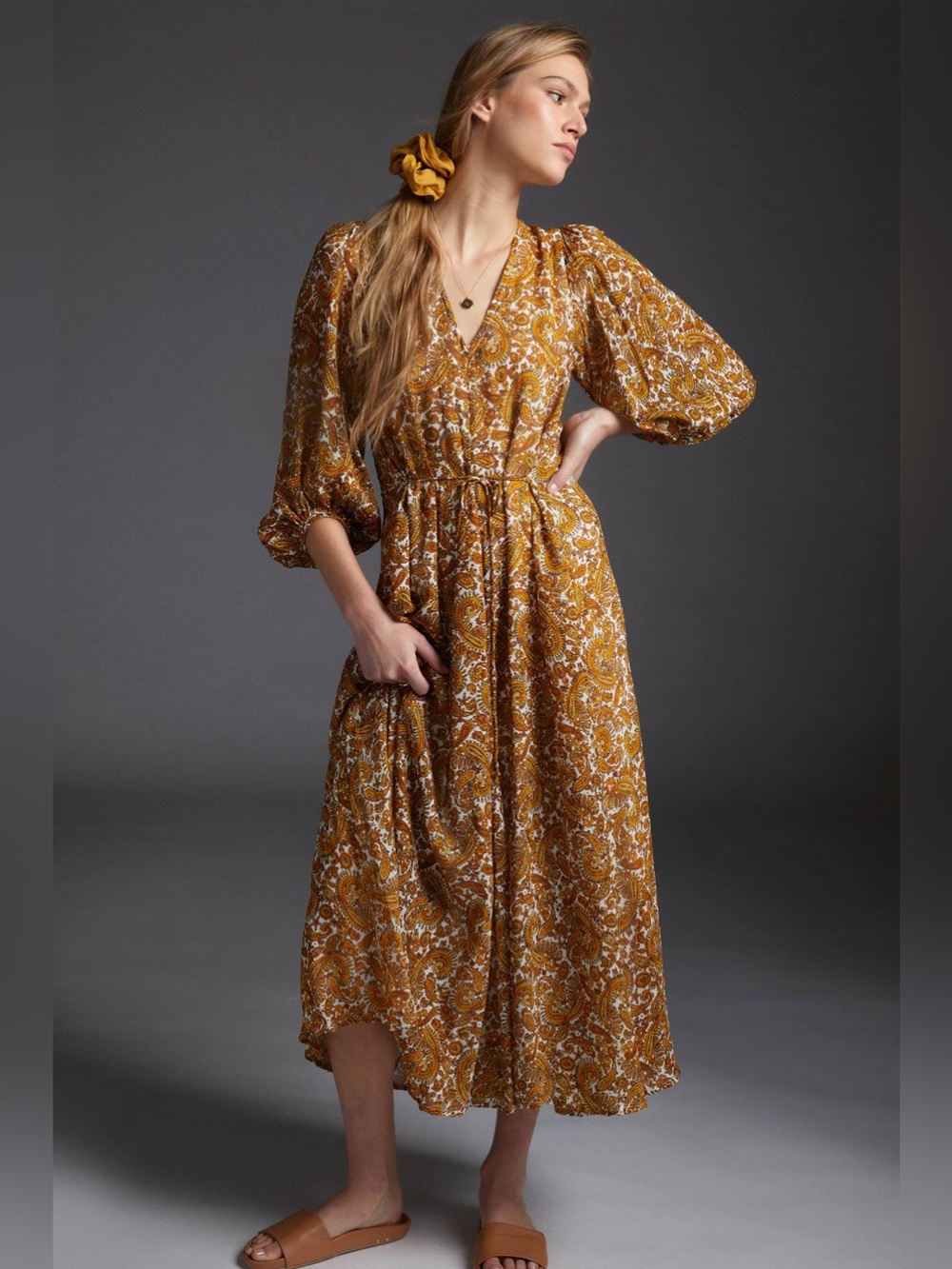 Anthropologie Faithfull Medina Paisley Maxi Dress